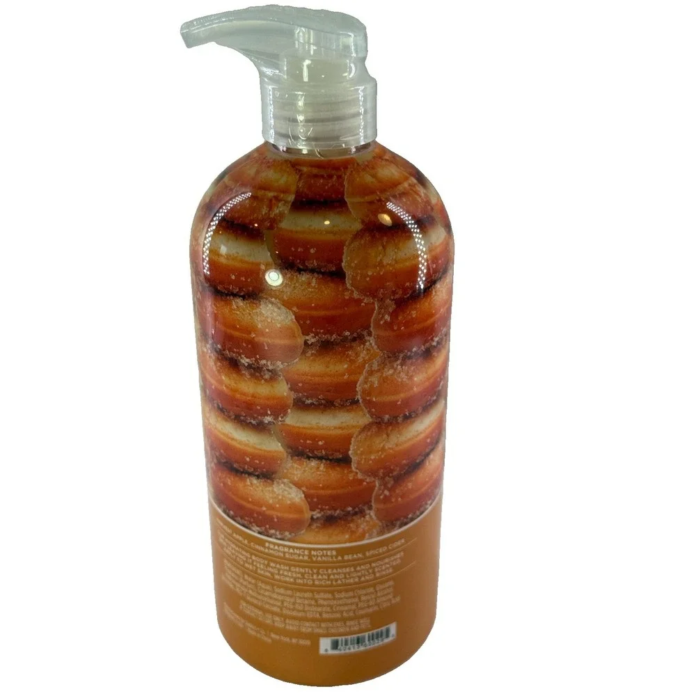 HomeWorx Slatkin Hot Cider Donut Hydrating Body Wash 34 oz Large Pump Bottle
